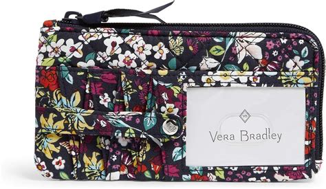 vera bradley women's signature cotton rfid card case wallet|vera bradley rfid wallet crossbody.